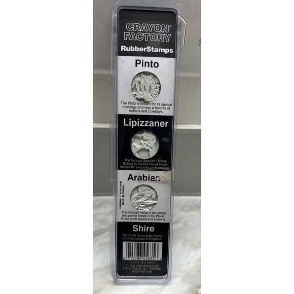 Set 4 Rubber Craft Stamps Crayon Factory Horses 1992 New - Picture 6 of 7